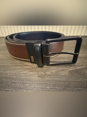 Levi's Brown Leather Men's Belt with Black Buckle